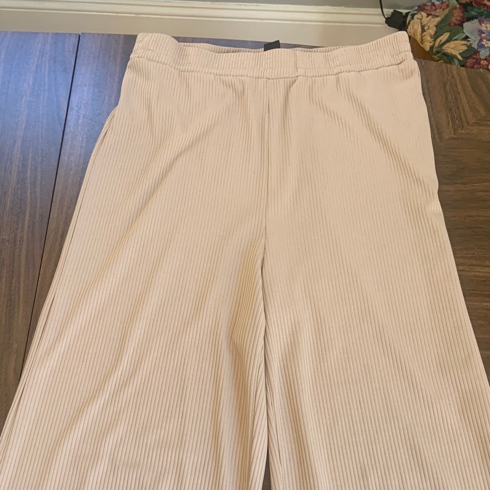 SHEIN Cream Wide Leg Women's Pants